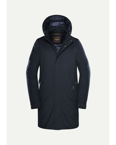 MooRER - Padded coat with detachable hood - Navy