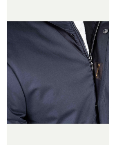 MooRER - Padded coat with detachable hood - Navy