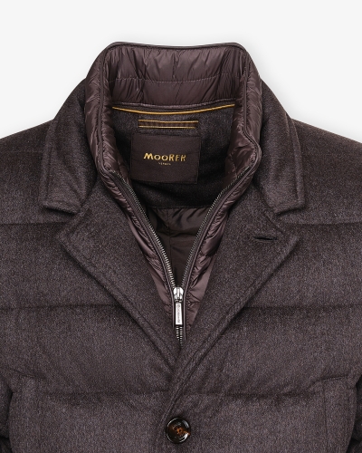 MooRER - Parka goose down - Wool/cashmere - Brown