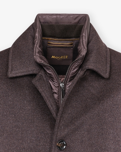 MooRER - Overcoat wool and cashmere - Brown