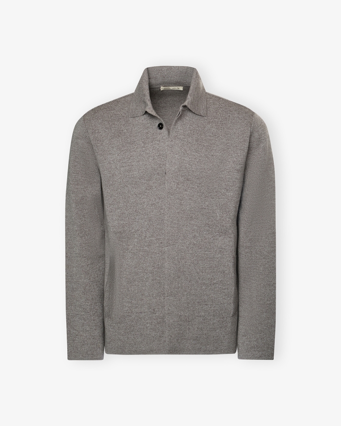 MAURIZIO BALDASSARI Maurizio Baldassari - Virgin wool vest hidden button - Greige