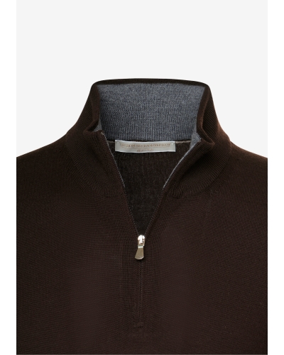 LHDA - Half zip virgin wool - Brown