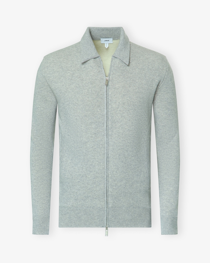 LARDINI Lardini - Full zip vest - Wool - Grey