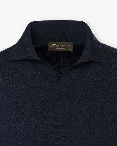DC - Buttonless polo-shirt - Cashmere - Navy