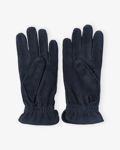 Doriani Cashmere - Gloves calf suede cashmere - Navy