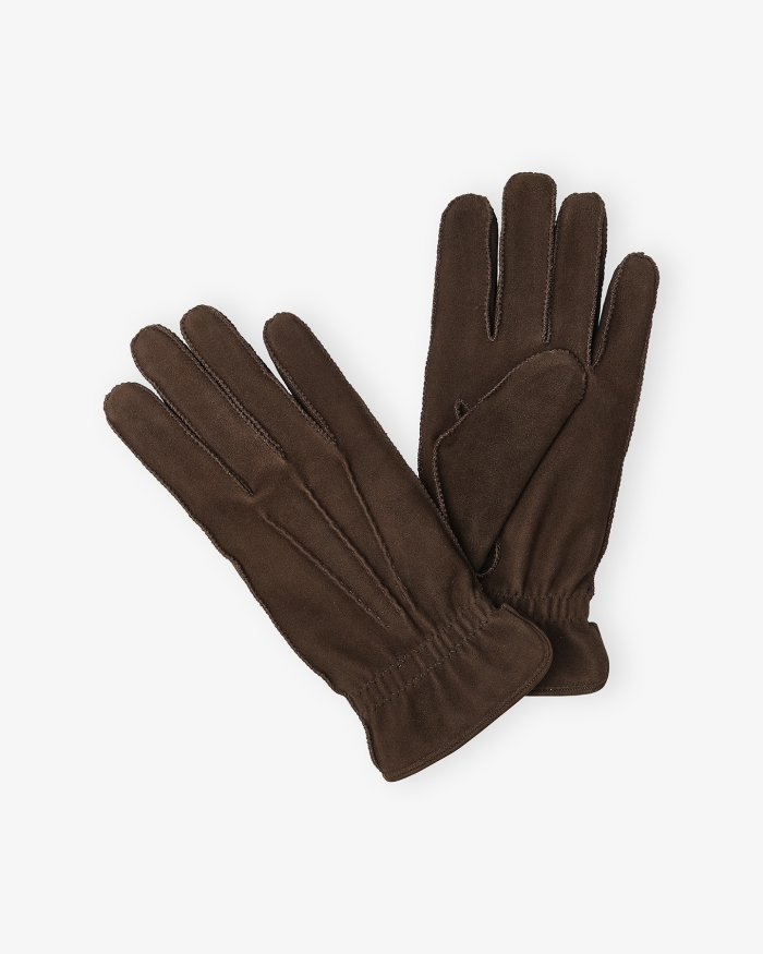 DORIANI CASHMERE Doriani Cashmere - Gloves calf suede cashmere - Brown