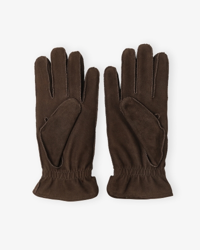 Doriani Cashmere - Gloves calf suede cashmere - Brown