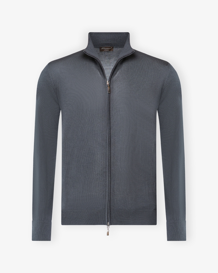 DORIANI CASHMERE Doriani Cashmere - Full zip cashmere - Grey