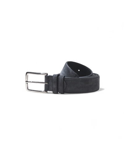 Bontoni - Adjustable belt Magnifico calfskin - Grey suede