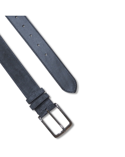 Bontoni - Adjustable belt Magnifico calfskin - Grey suede