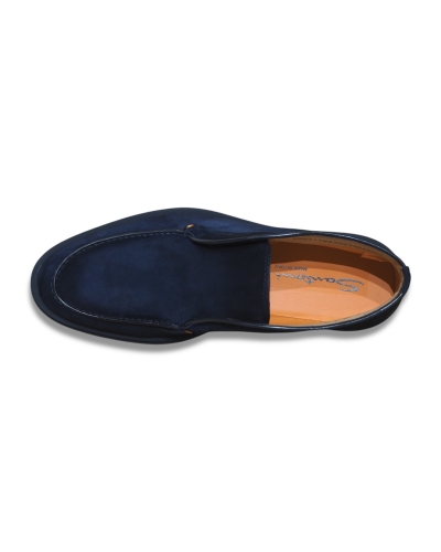 Santoni - Desert boot calf silk suede - Navy