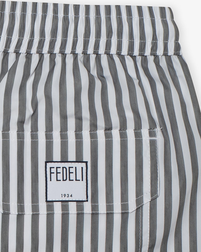 FEDELI Fedeli - Swimtrunk Madeira - Grey stripes