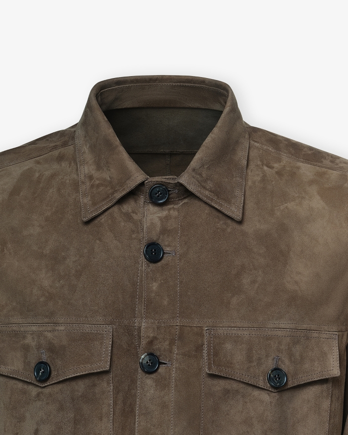 RIFUGIO NAPOLI Rifugio Napoli - Handmade leather overshirt - Brown