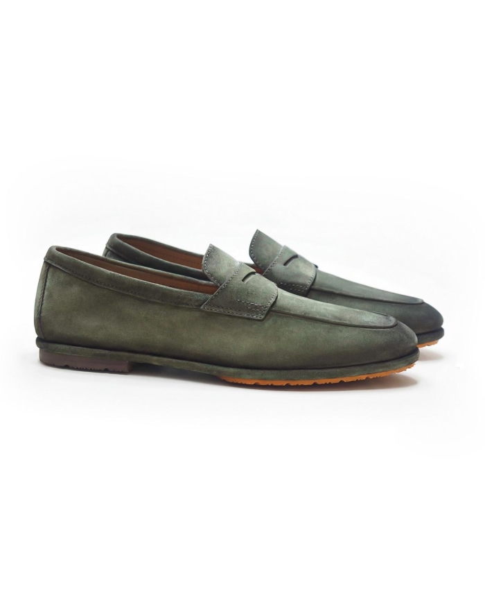 SANTONI Santoni - Carlo loafer - Silk suede - Green