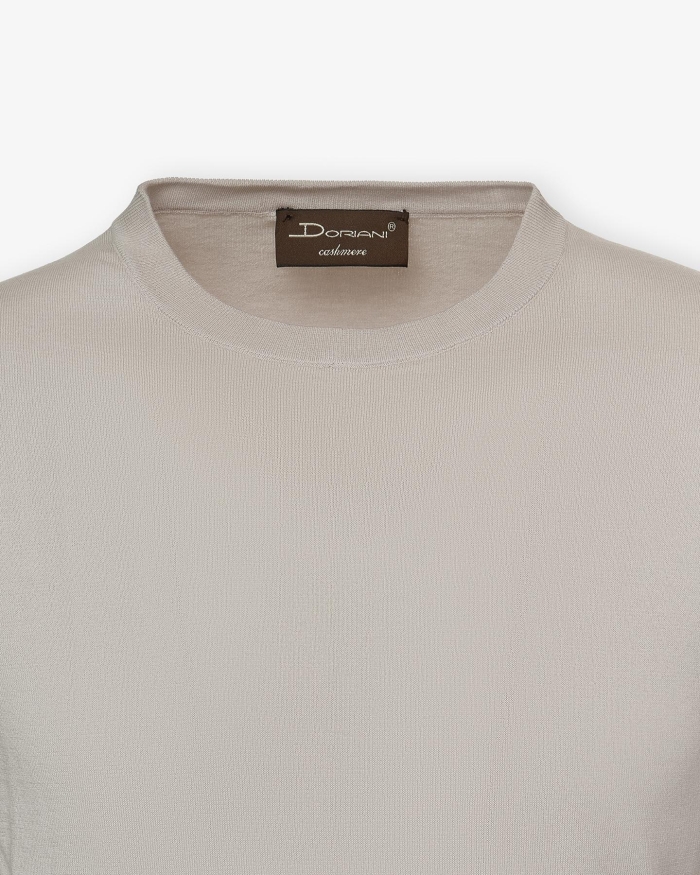 DORIANI CASHMERE Doriani Cashmere - Round neck ice cotton - Sand