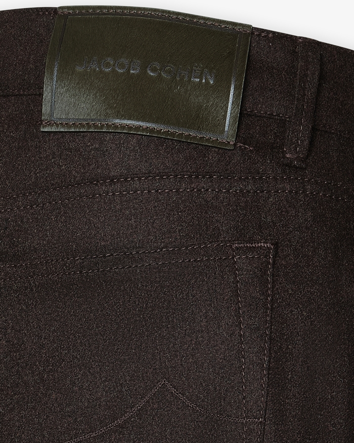 JACOB COHËN JC - Trousers Bard flannel - Brown melange