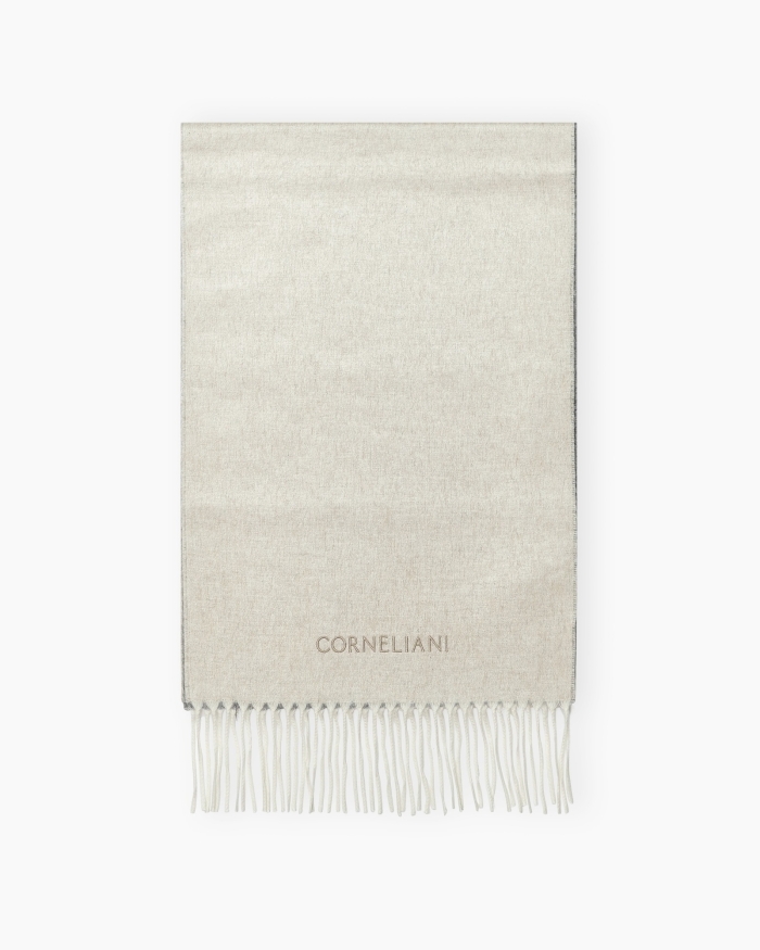 CORNELIANI Corneliani - Scarf cashmere silk - Beige Grey